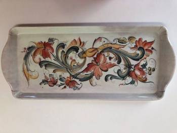 Serving Tray with Rosemaling
