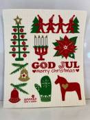 God Jul/ Merry Christmas dishcloth