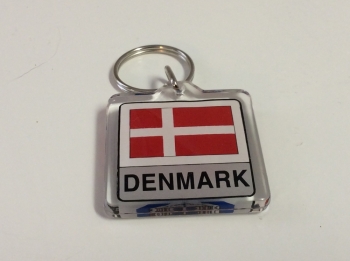 Danish Flag Key Ring