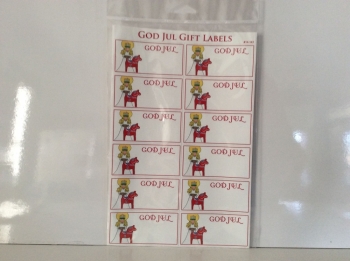 God Jul Labels with Lucia and Dala