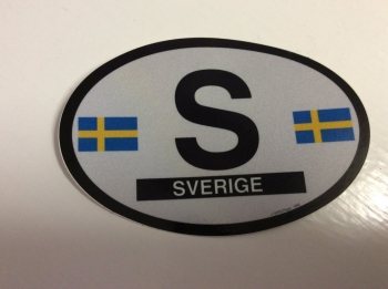 Sweden Oval Flag Decal