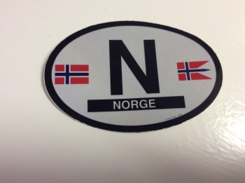 Norway Oval Flag Decal