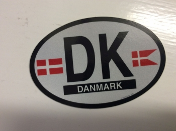 Denmark Oval Flag Decal