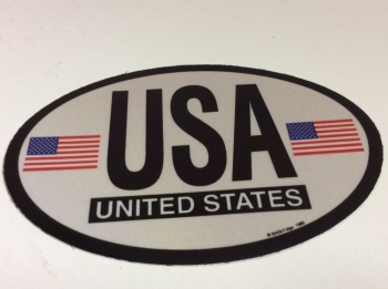 American Oval Flag Decal