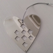 Metal "Woven" Heart Ornament