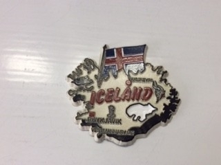 Map of Iceland with Flag, Magnet