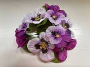 Purple Pansy Candle Ring