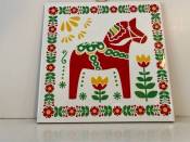 Ceramic Tile with Dala Horse