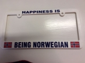 Happiness is Being Norwegian, License Plate Holder