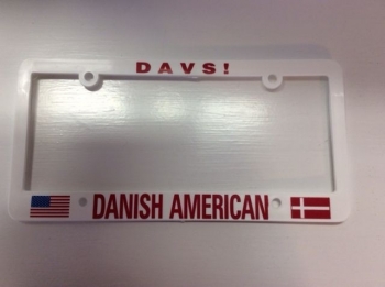 Danish-American, License Plate Holder