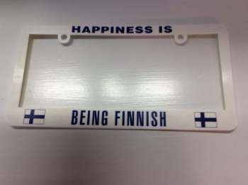 Happiness is Being Finnish, License Plate Holder