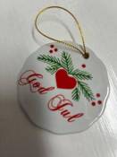 God Jul Ornament in ceramic