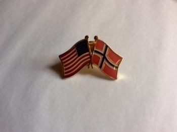 USA and Norway-Lapel Pins with Crossed Flags