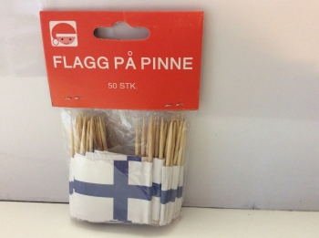 Finnish Flags on Toothpicks