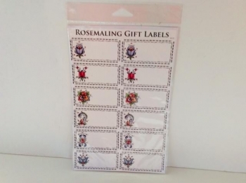 Rosemaling Gift Labels