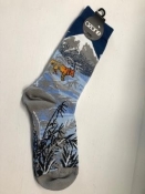 Socks with Forest Scene